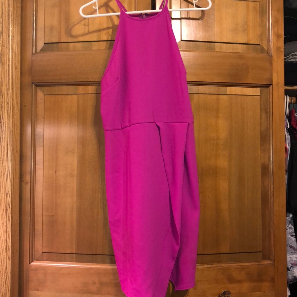 Pink envelop skirt dress